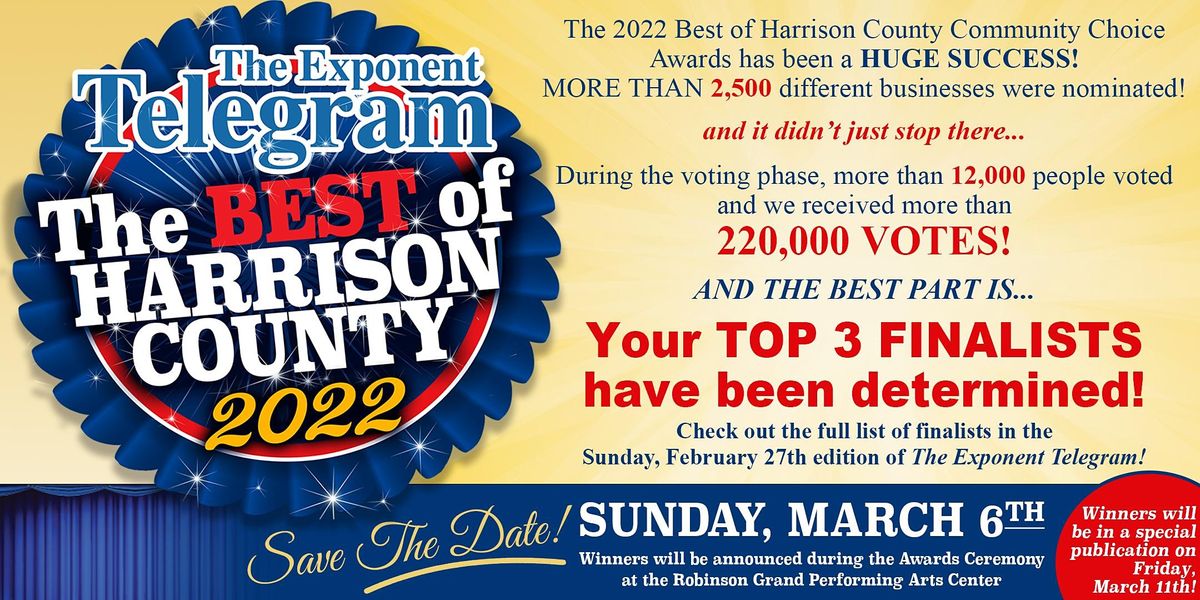 2022 The Exponent Telegram Presents Best Of Harrison County Awards