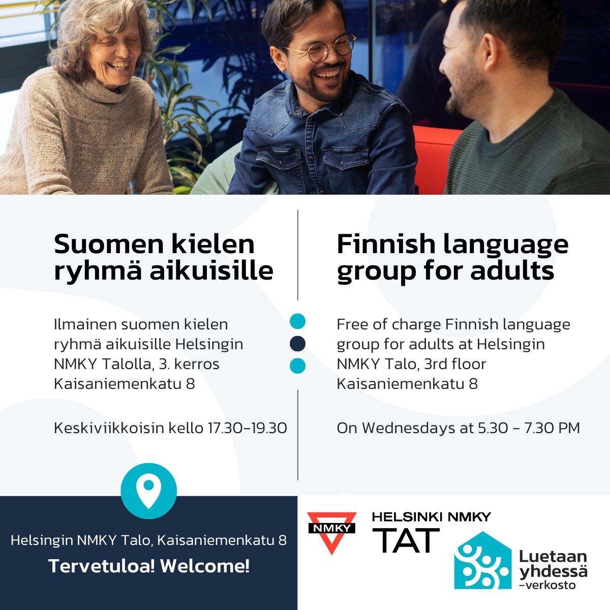 Suomen kielen ryhm\u00e4 aikuisille\/ Finnish language group for adults