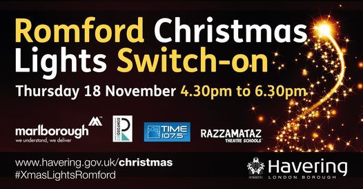 Romford Christmas Lights switch-on, pinMarket Place, Romford, RM1 3 ...