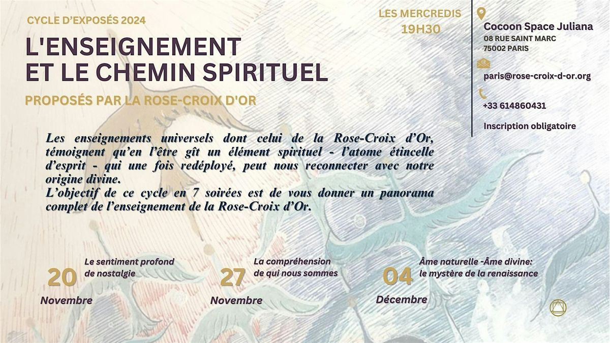 Cycle de pr\u00e9sentation de l\u2019enseignement de la Rose-Croix d\u2019Or