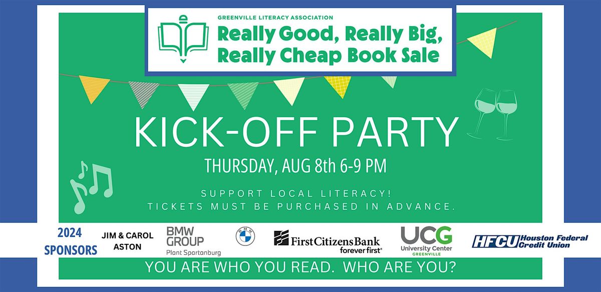 The Really Good, Really Big, Really Cheap Book Sale Kick-Off Party