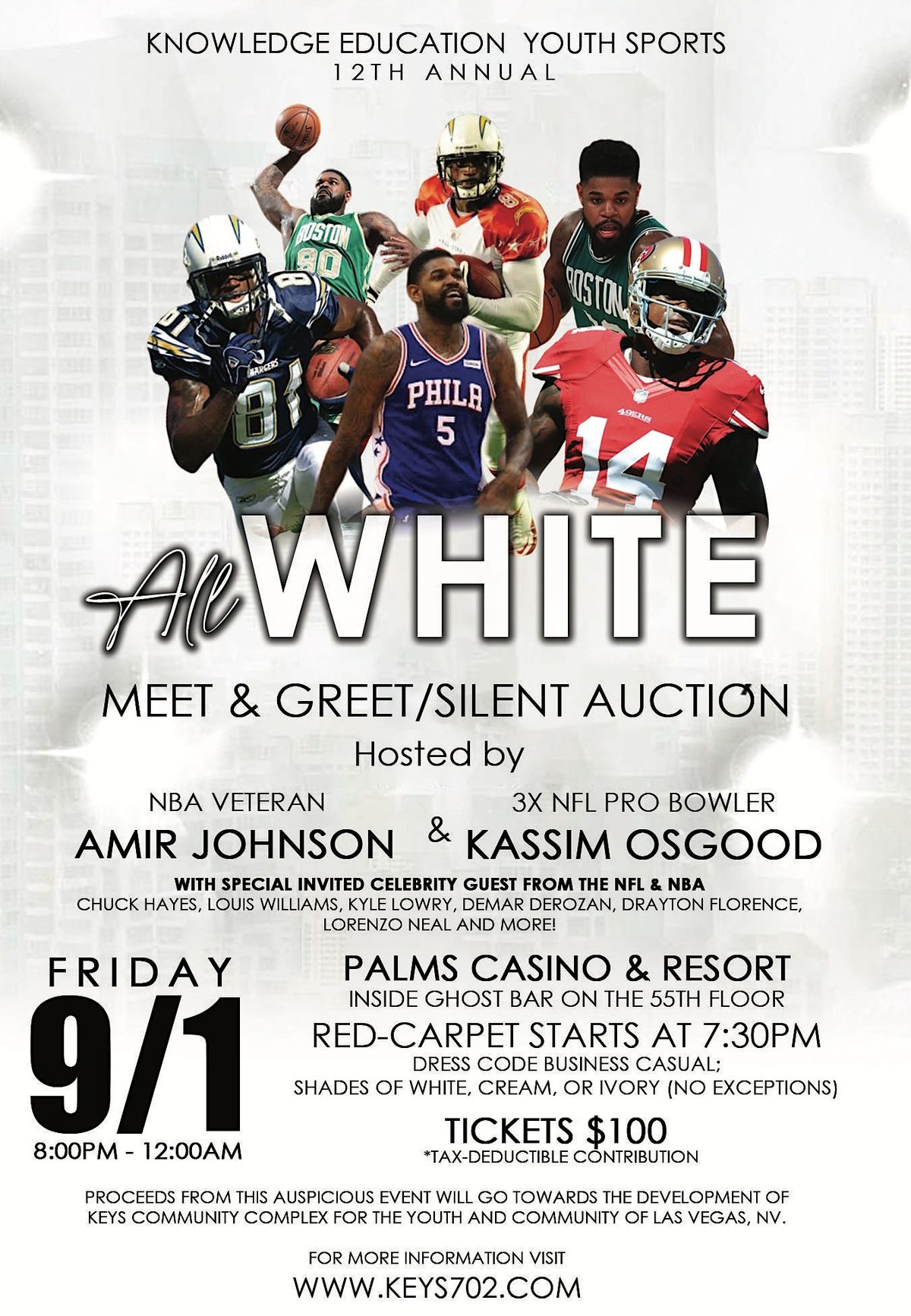 Celebrity "ALL WHITE" Meet & Greet\/Silent Auction