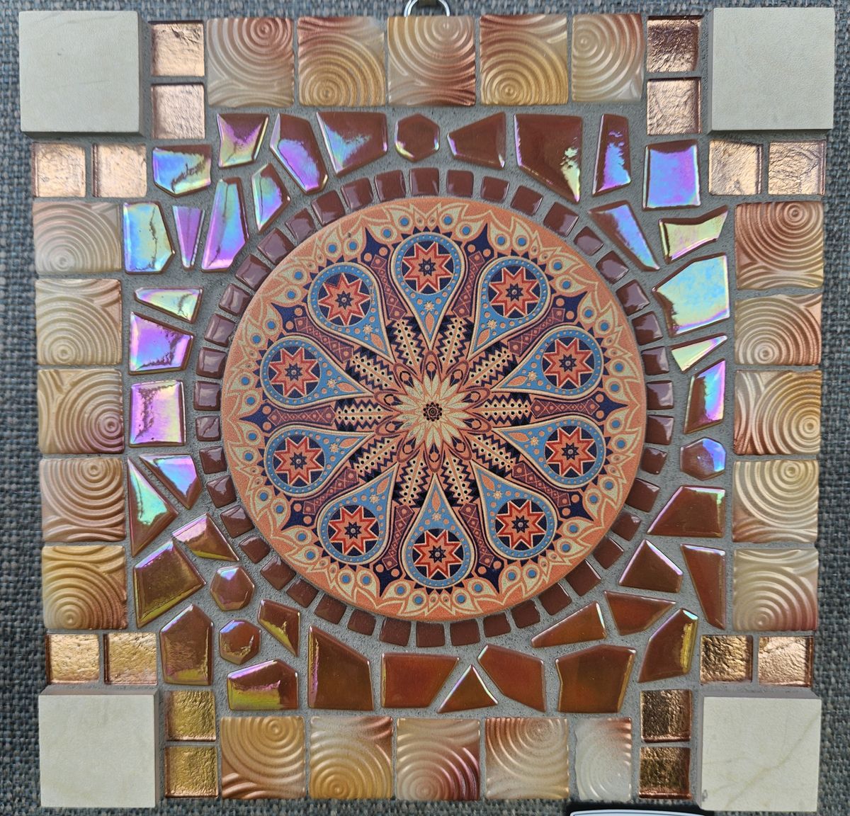 Mosaic Mandala wall art with Third Mine Arts