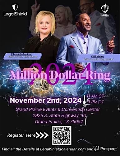 Dallas, TX Million Dollar Ring Tour 2024 with Ms. Elizabeth Gardner & Mr. Cliff Malloy