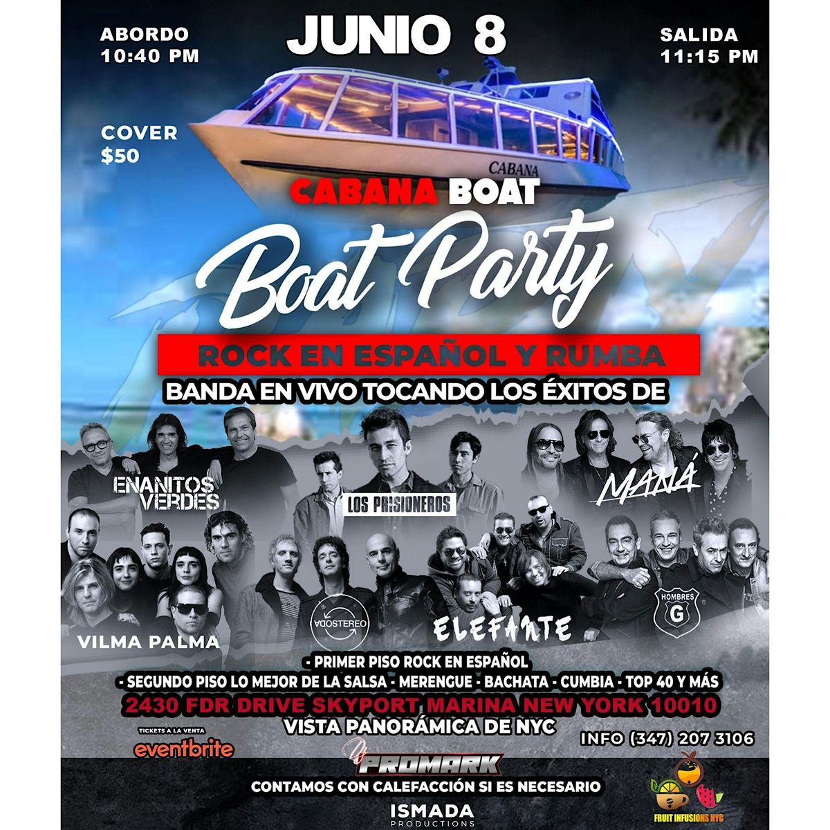 Verano Boat Party con Rock en Espa\u00f1ol y Rumba