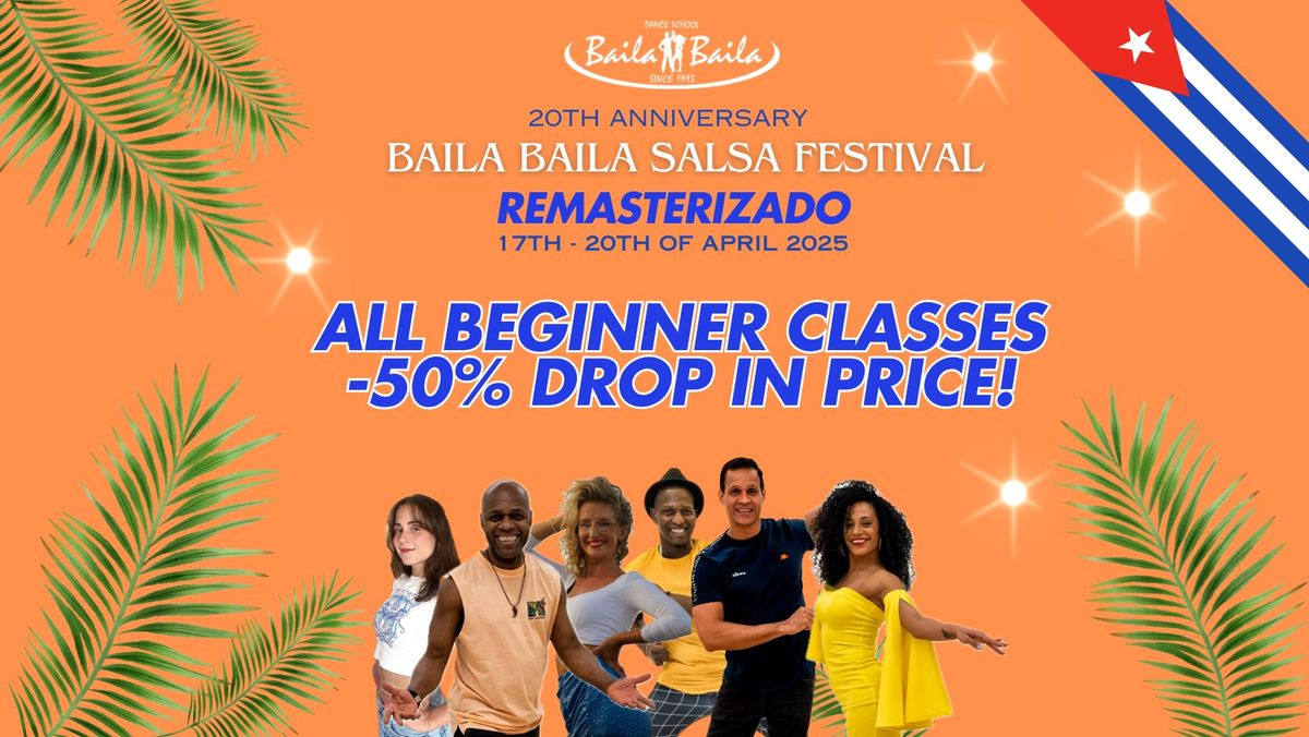 Baila Baila Salsa Festival 2025: Beginner classes -50%!