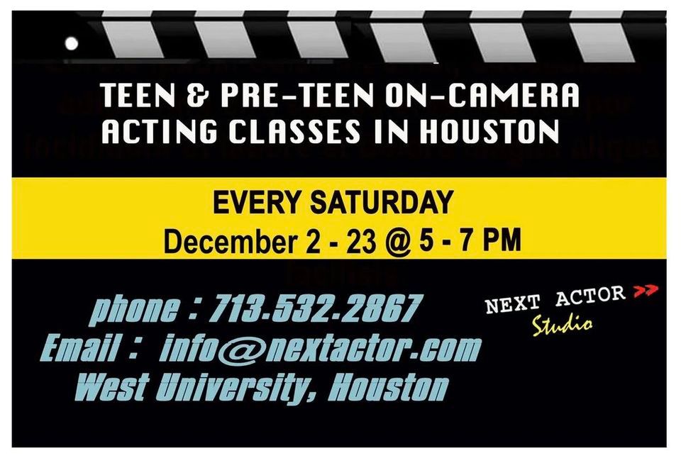 Teens\/Pre-Teens' On-Camera Acting Classes