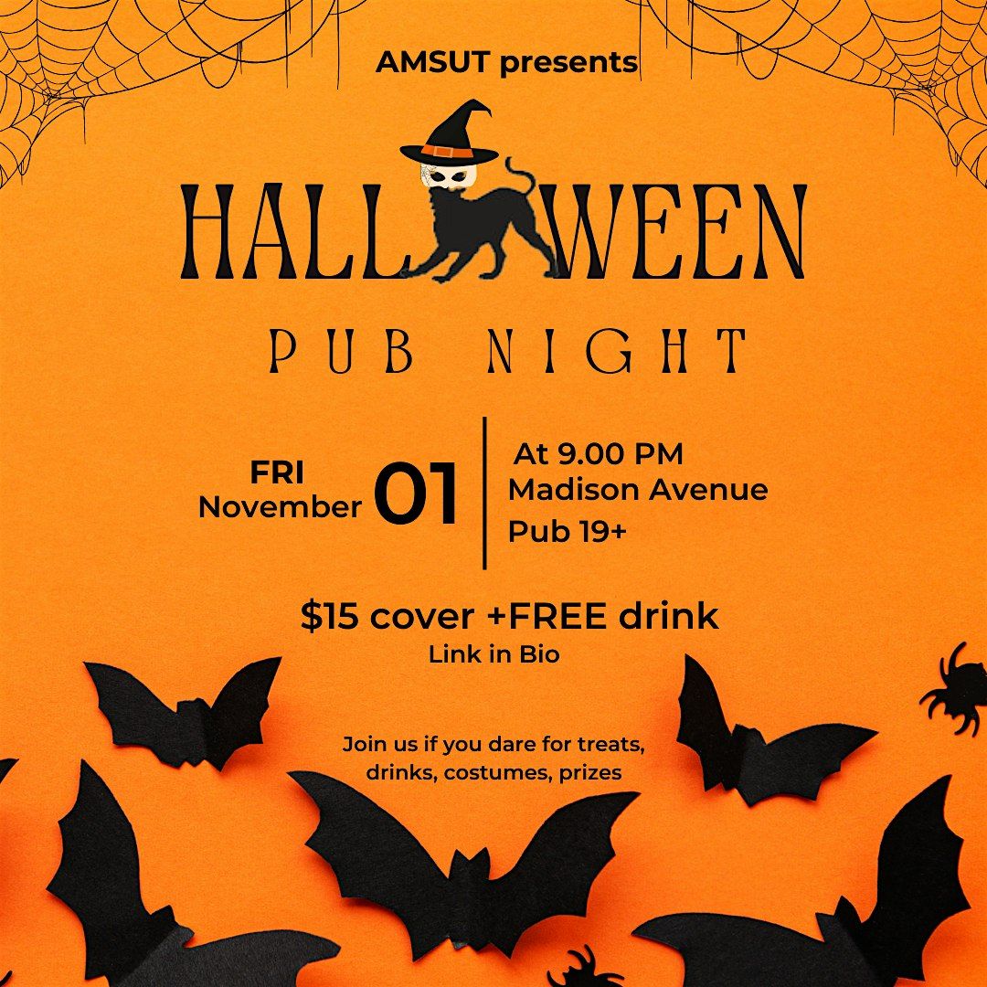 19+ AMSUT Halloween Pub Night Nov 1st