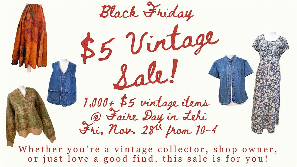 $5 Vintage Clothing Sale!