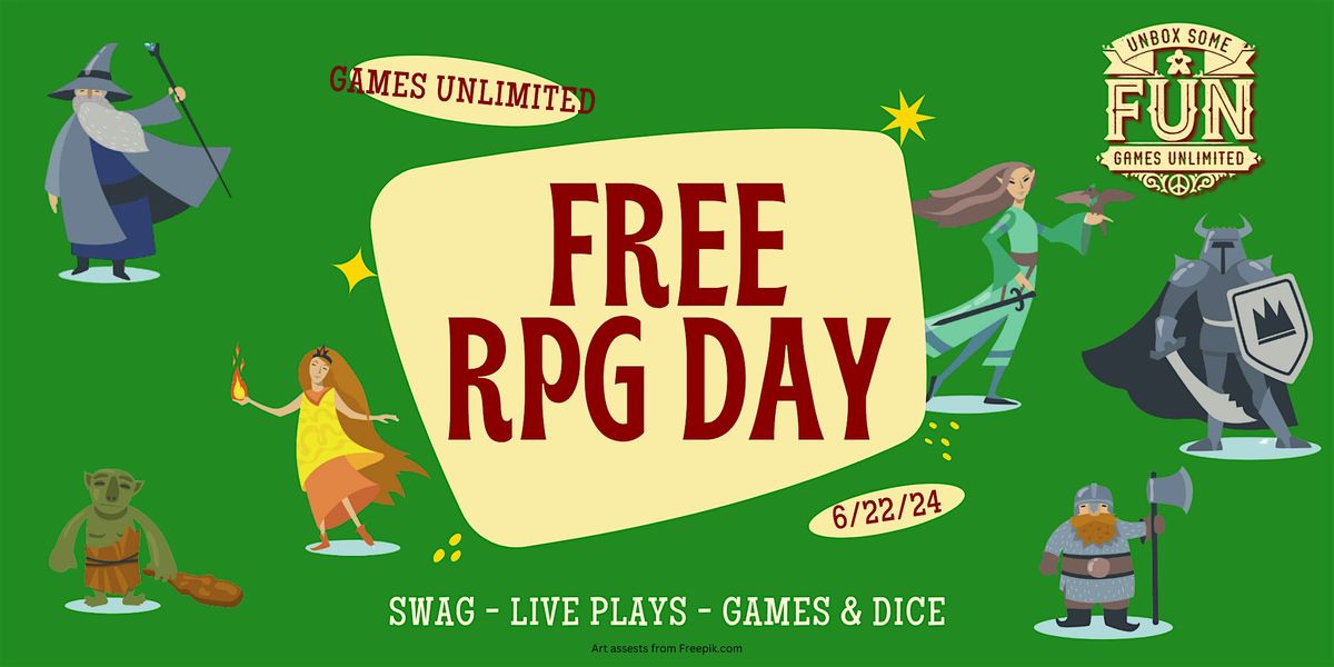 Free RPG Day at Games Unlimited