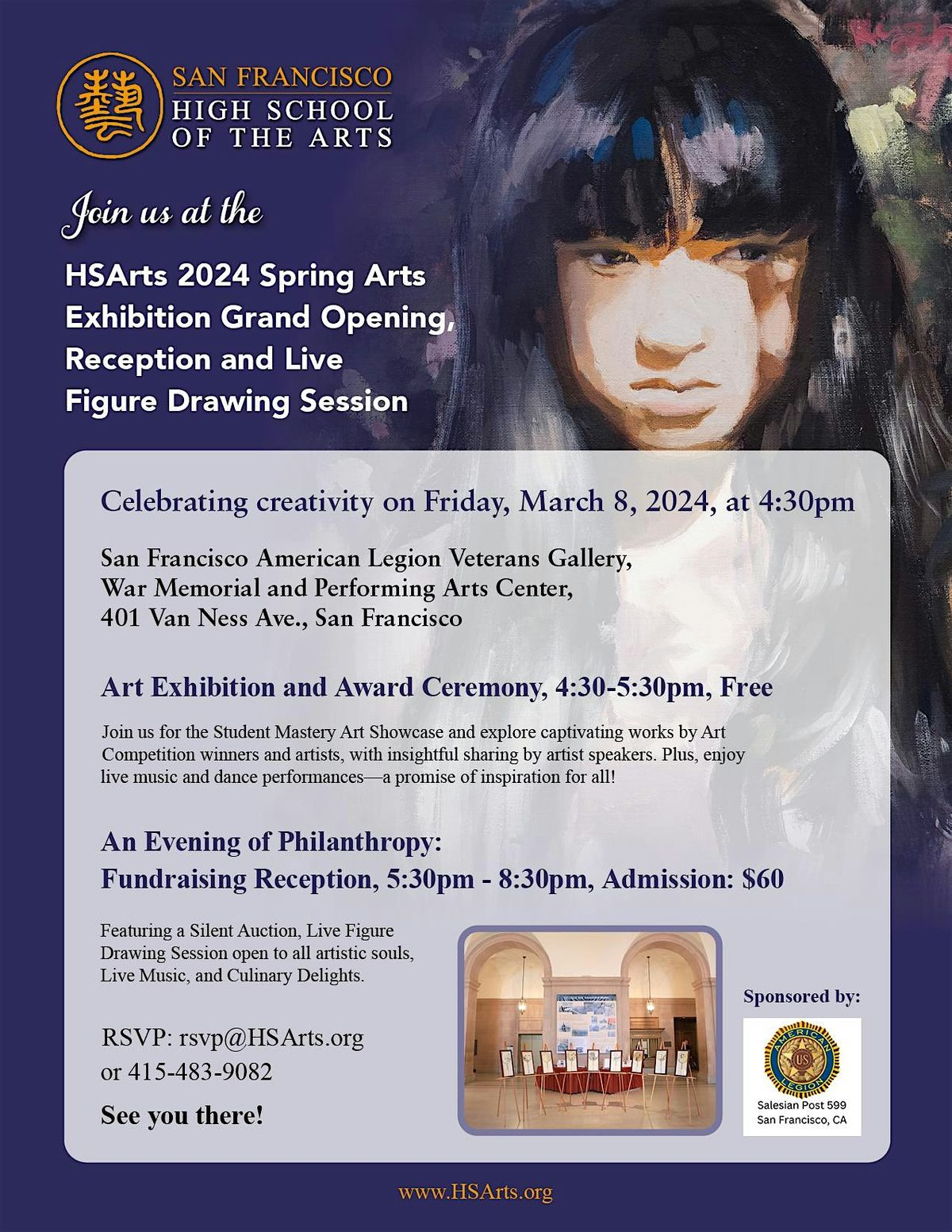 HSArts 2024 Spring Arts Exhibition Grand Opening, Figure Drawing & More