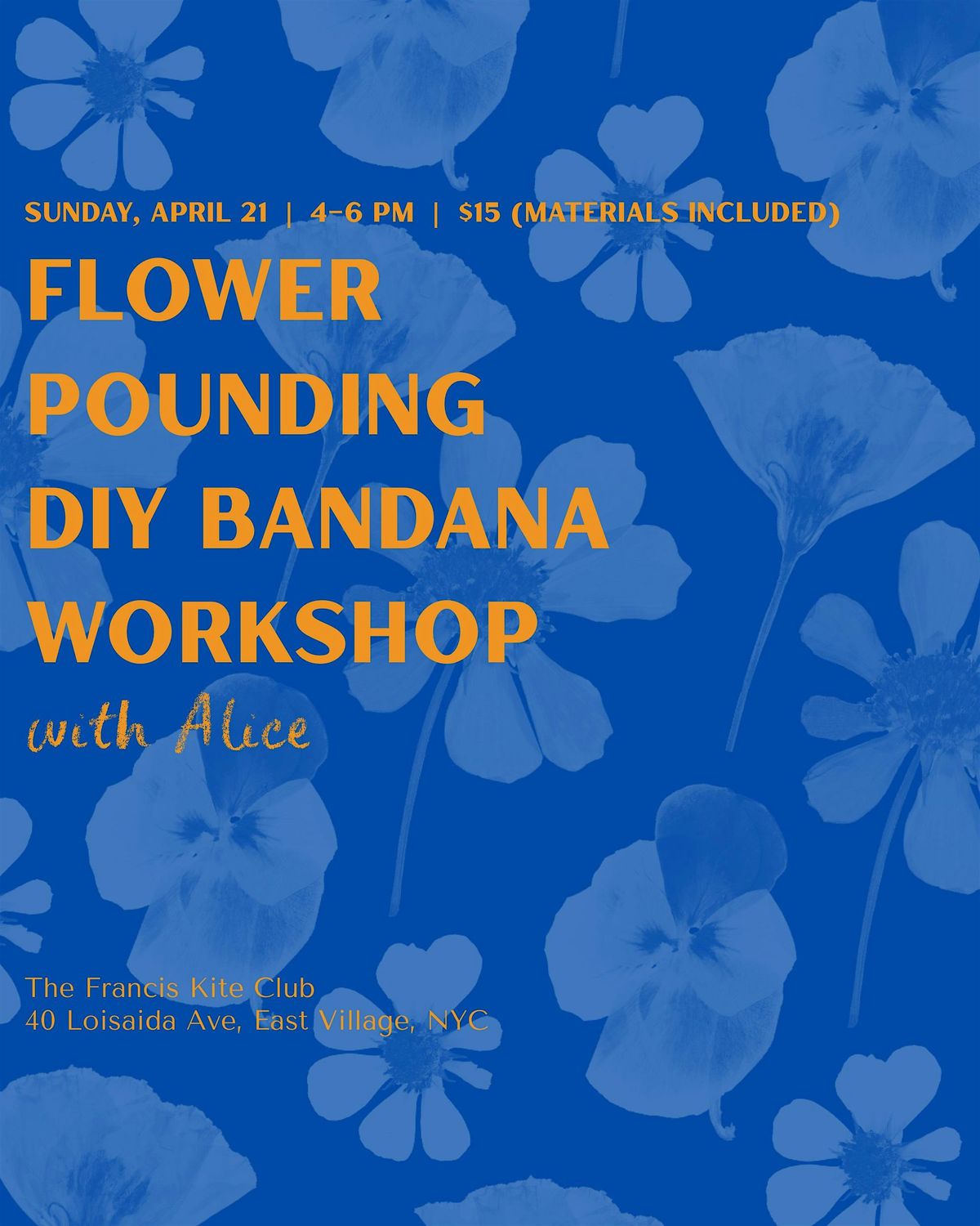 Flower Pounding DIY Bandana Workshop: Earth Day Celebration Weekend