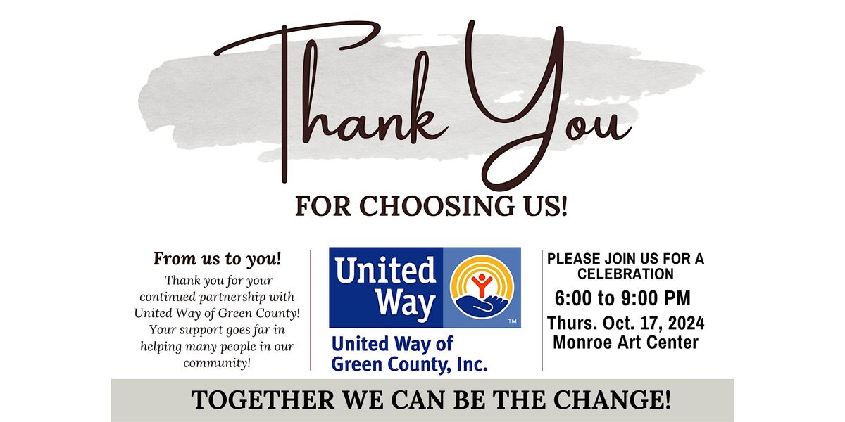 2024 United Way of Green County Leadership Celebration