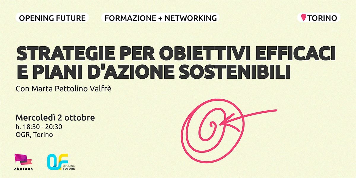 Opening Future - Strategie, obiettivi efficaci e piani d'azione sostenibili