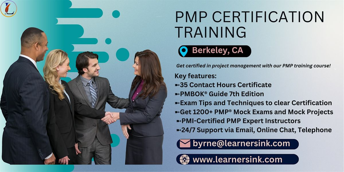 Confirmed 4 Day PMP Bootcamp In Berkeley, CA