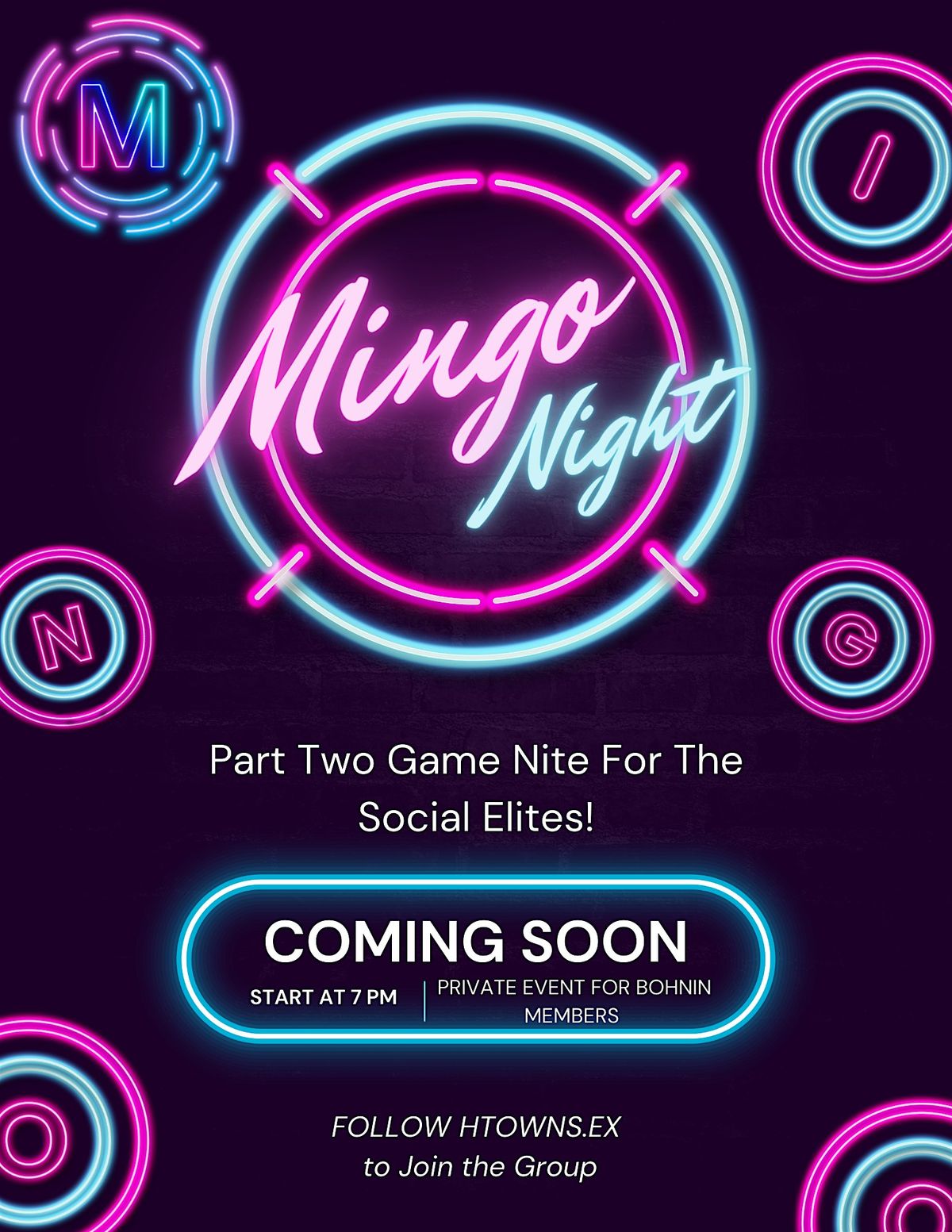 MINGO NITE!! :Exclusive Game Night For Serious Networkers