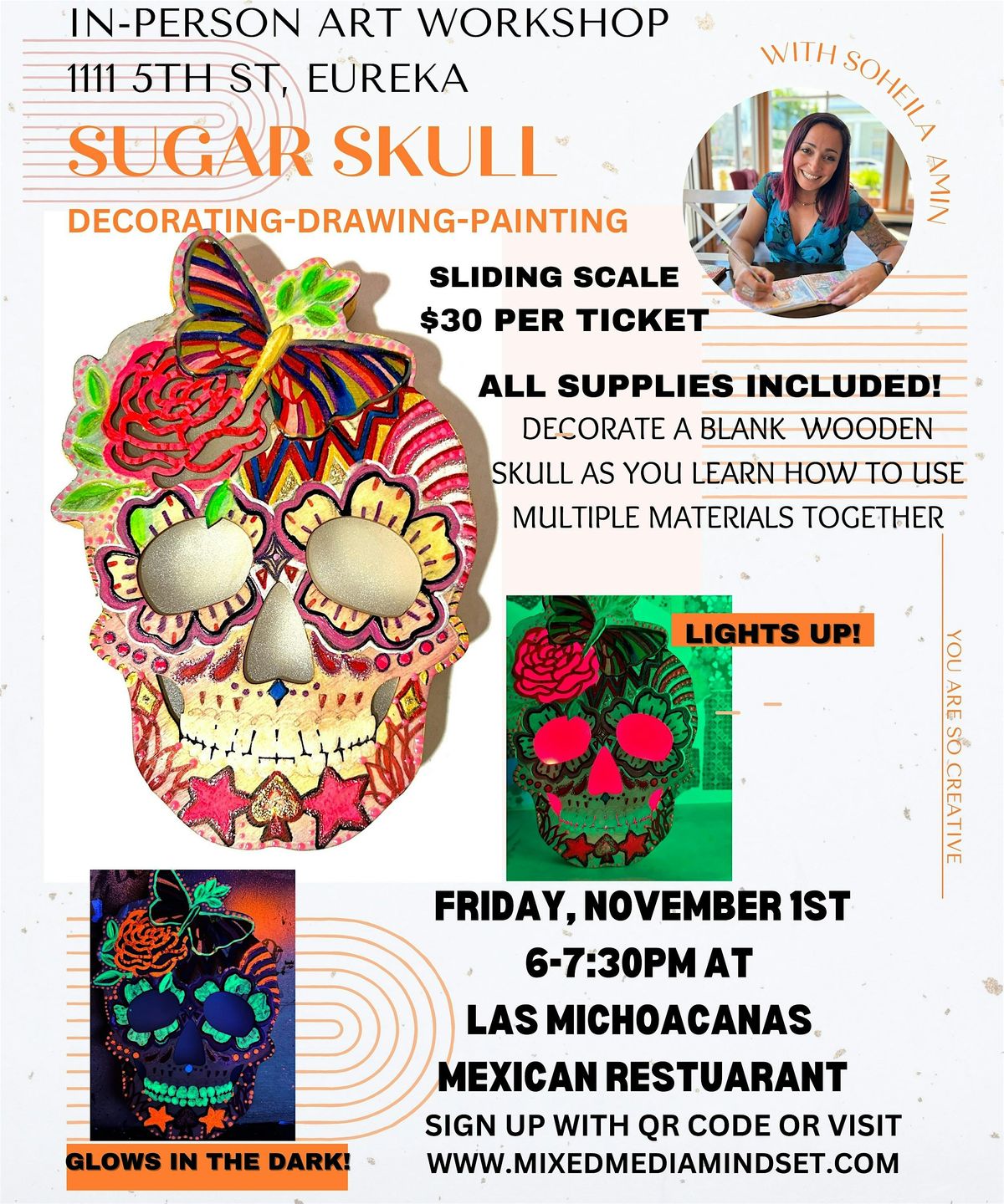 Sugar Skull Decorating Art Night