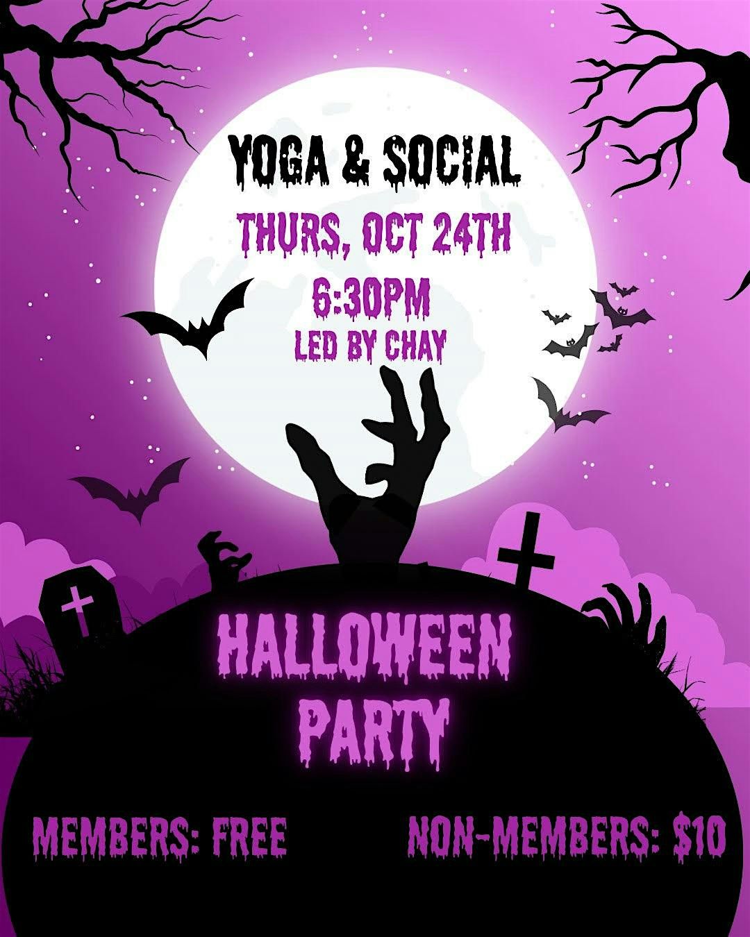 Halloween Yoga Party Class and Social