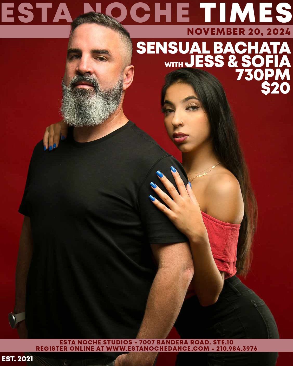 Sensual Bachata class with Jess & Sofia | Wednesday November 20th | Only at Esta Noche 