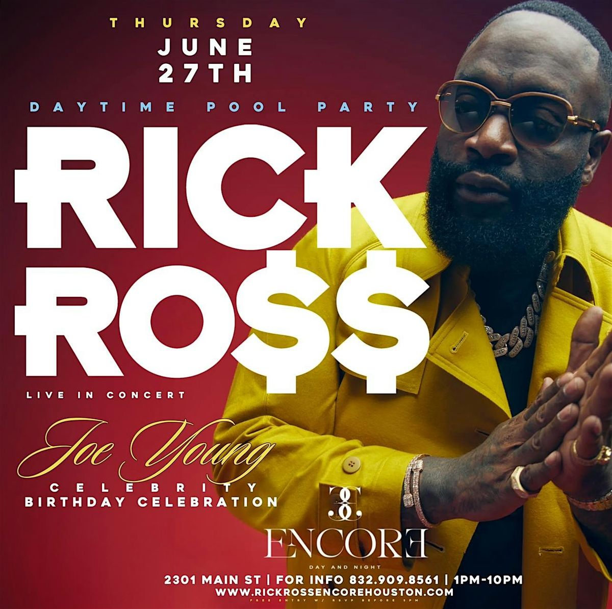 June 27 | Rick Ross Live @ Encore Day Time Pool Party