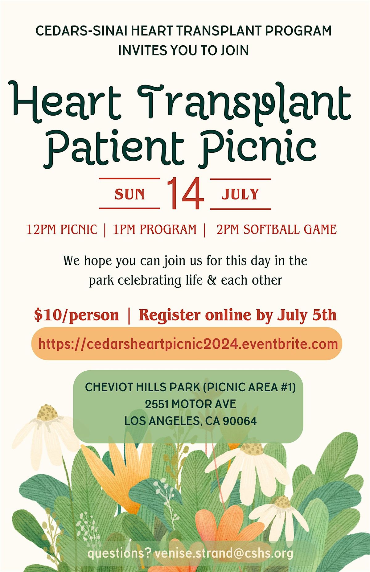 2024 Cedars-Sinai Heart Transplant Patient Picnic