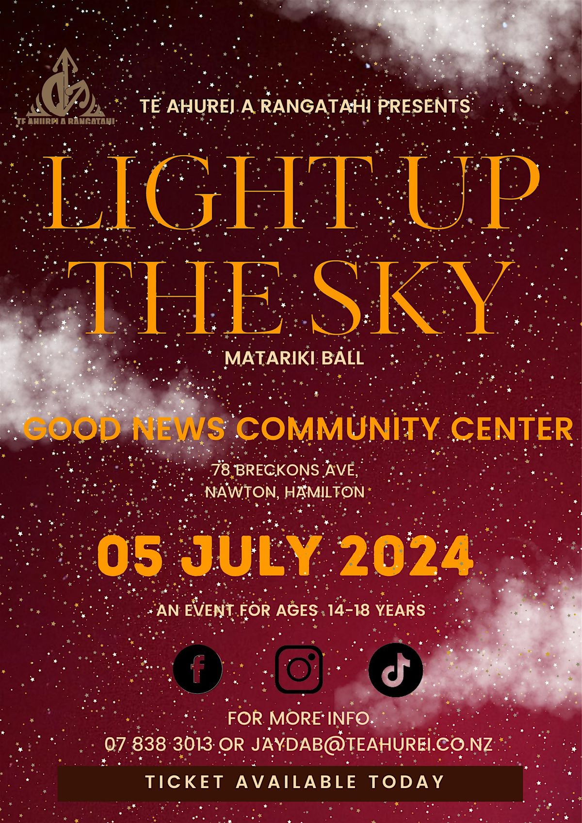 Te Ahurei a Rangatahi Light Up The Sky Matariki Ball 2024