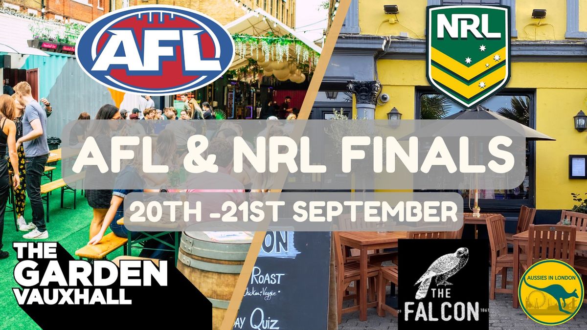 AFL\/NRL Finals: 20-21st September