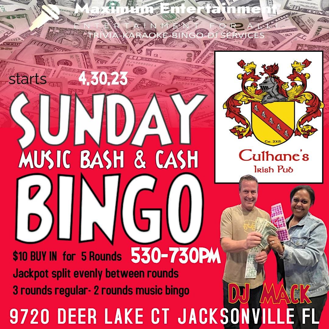 Sunday Music Bash and Cash Bingo at Southside