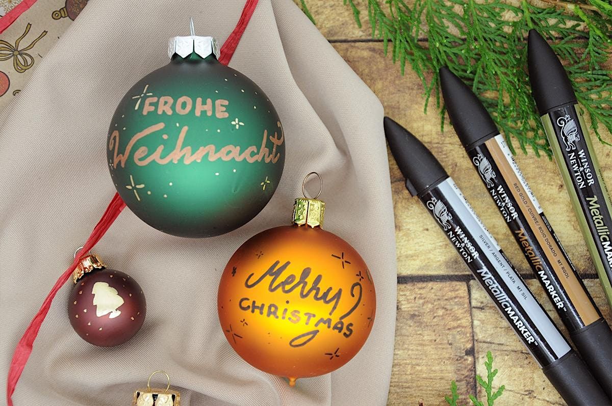 DIY X-Mas Kugeln mit Lettering -individueller Christbaumschmuck