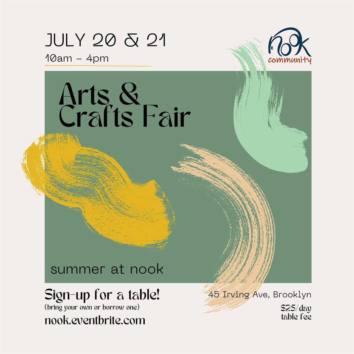 Summer Arts & Craft Fair at Nook