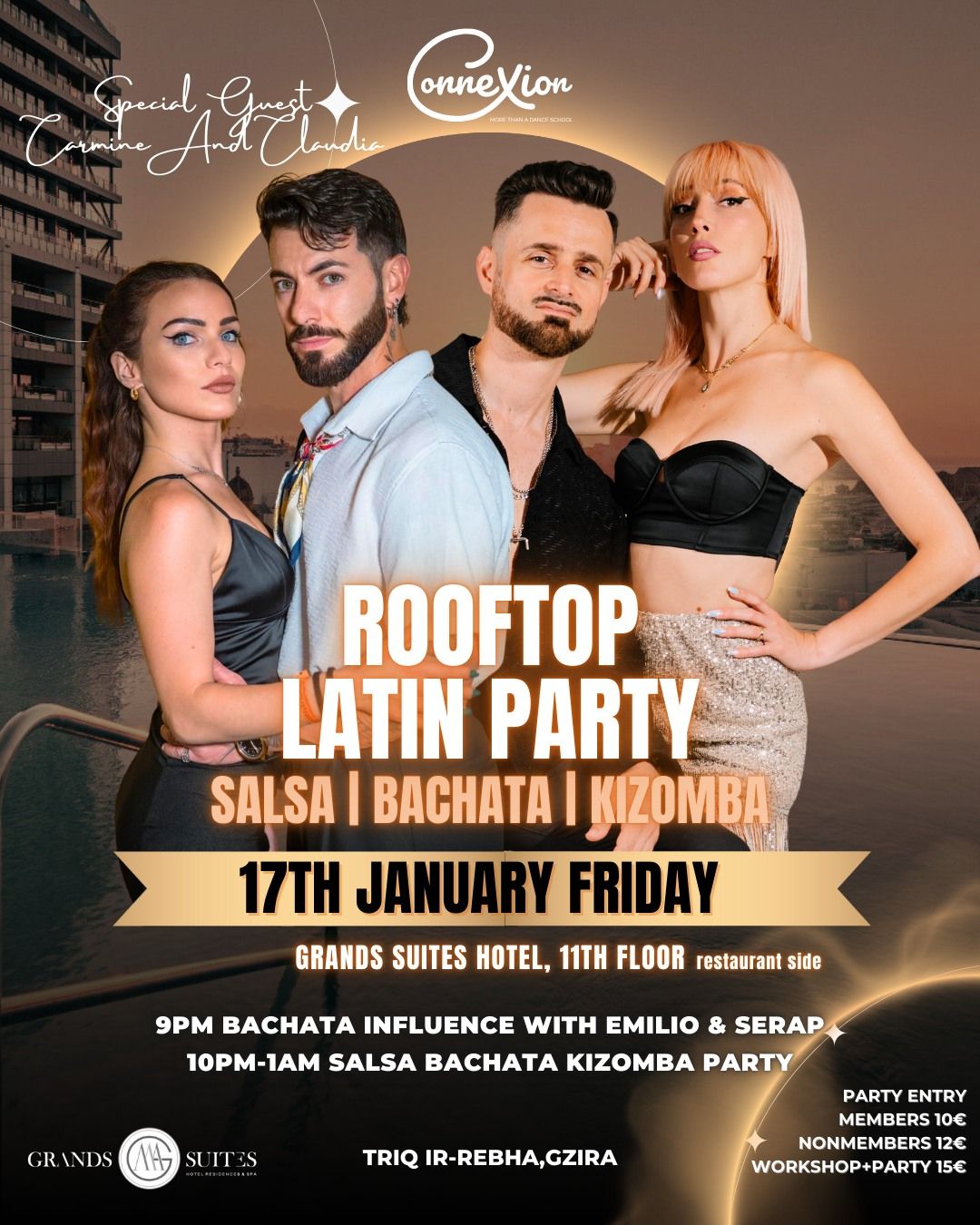 Bachata Salsa Kizomba Party at Grands Suites Hotel