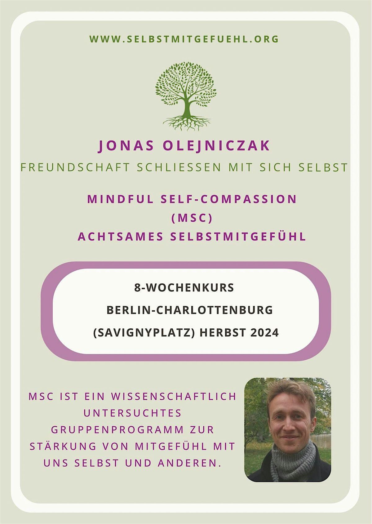 MSC-8-Wochenkurs Mindful Self-Compassion