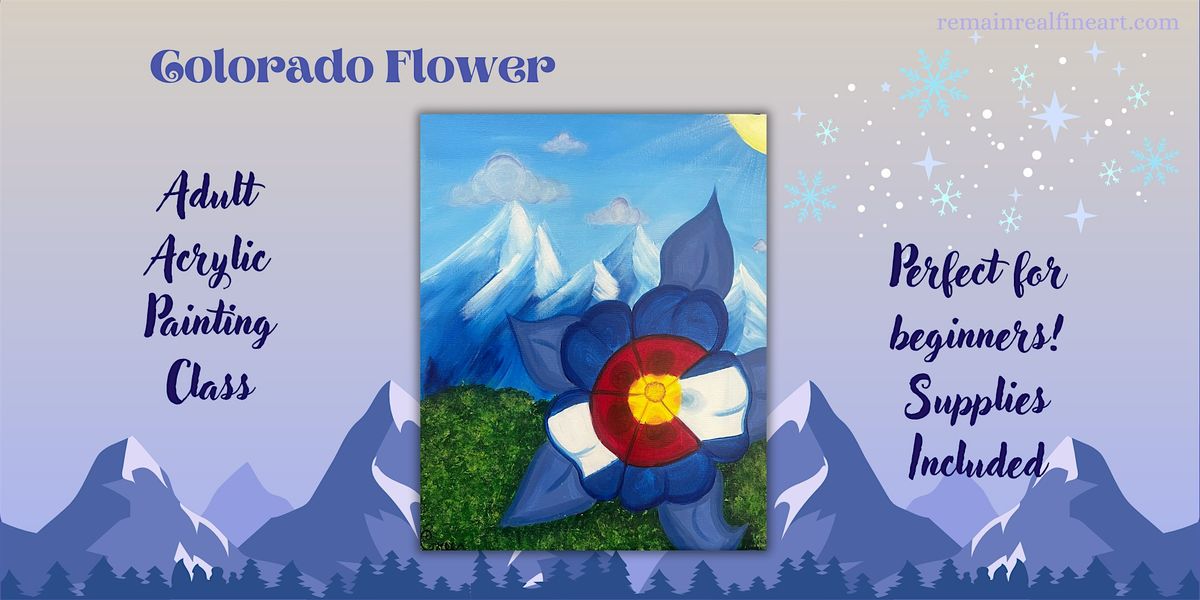 Colorado Flower Acrylic Painting Class