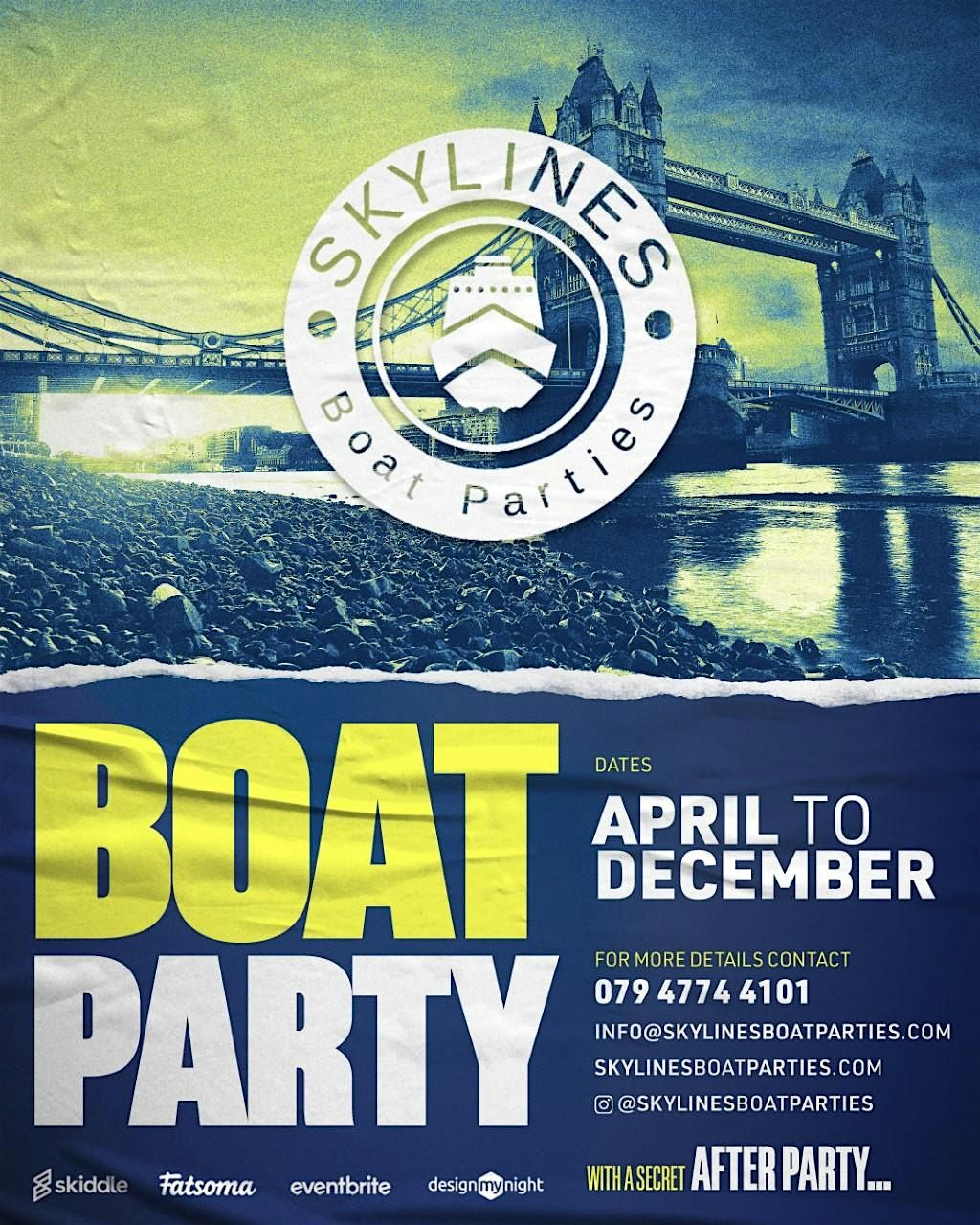 SKYLINES BOAT PARTY WITH A SECRET AFTER PARTY