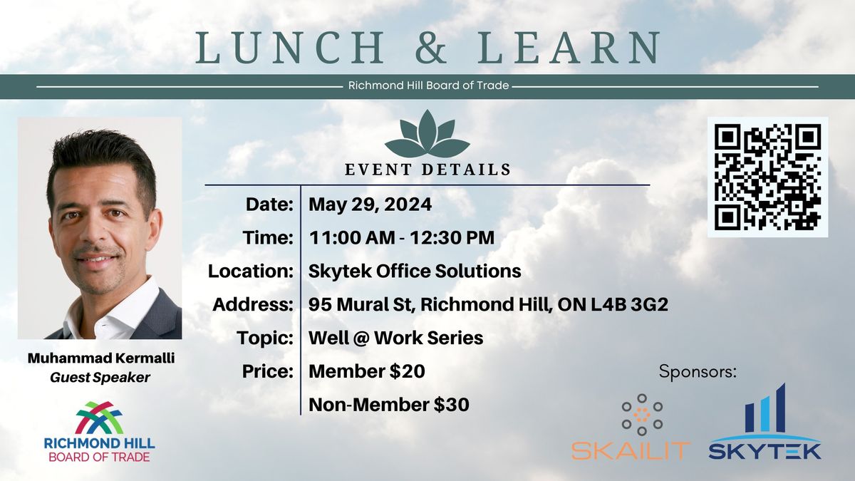 Lunch & Learn - Well @ Work Series