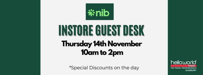 Nib Insurance Instore Guest Desk