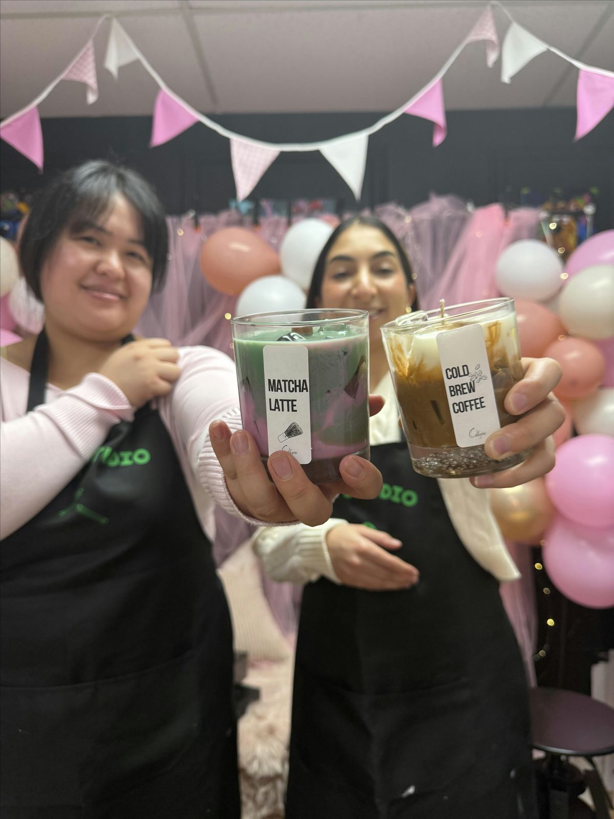 Iced Latte & Strawberry Matcha Candle Workshop
