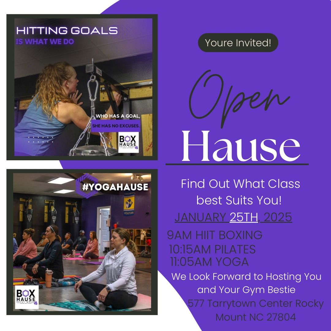 Open Hause Bring Your Gym Bestie! Boxing, Pilates, and Yoga