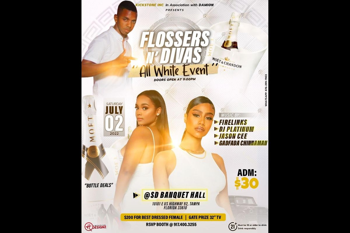 Flossers N Divas, All White Event.
