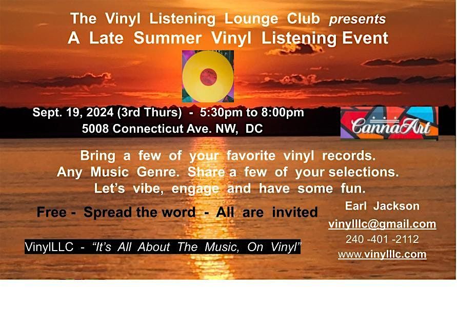 Late Summer Vinyl Listening Event