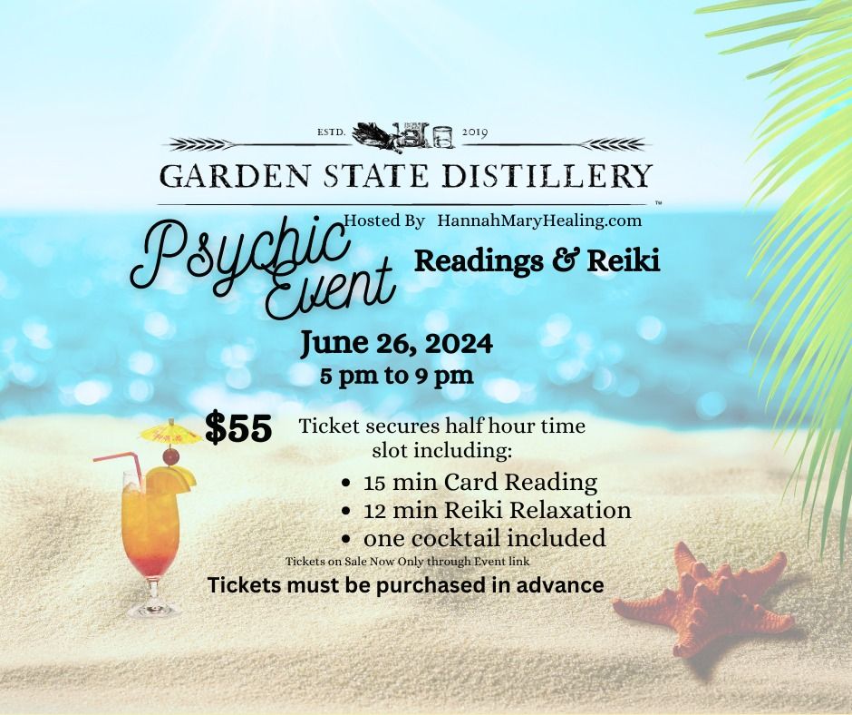 June Psychic Night Tickets must be purchased in advance. A Readings and Reiki Event