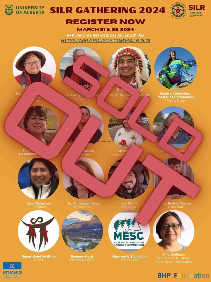 SOLD OUT - 2024 SILR GATHERING: Indigenous Language Revitalization ...