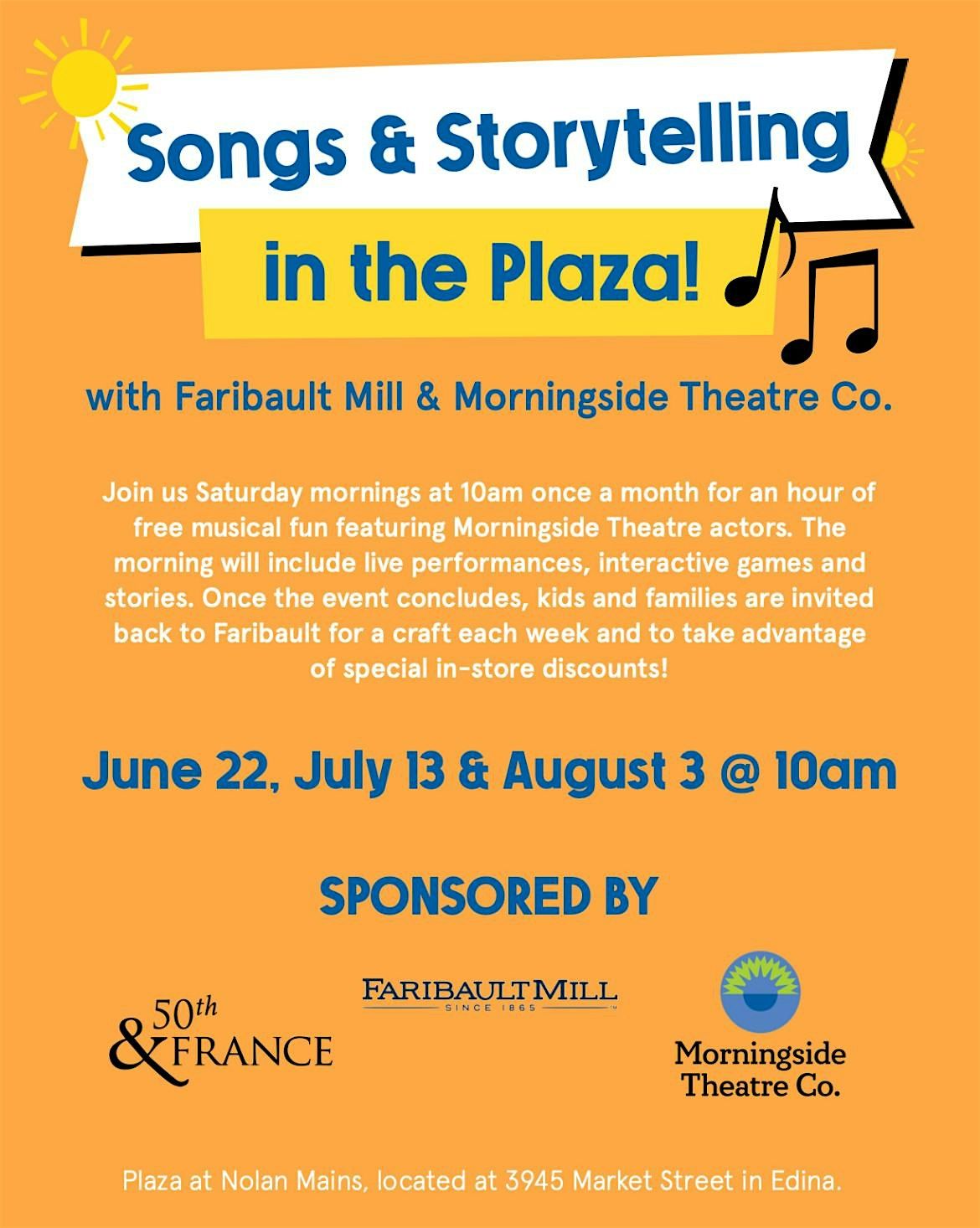 Songs & Storytelling in the Plaza!