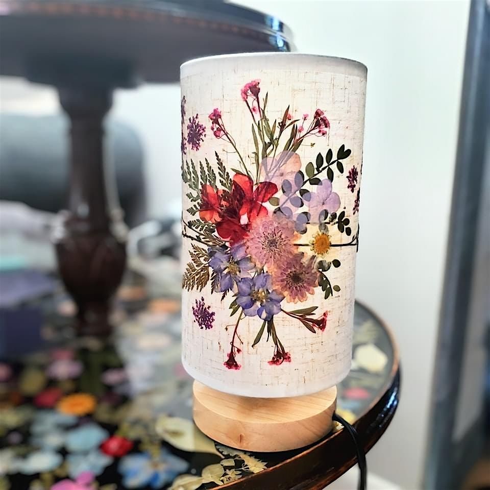 Pressed Flower Lampshade & a Milkshake