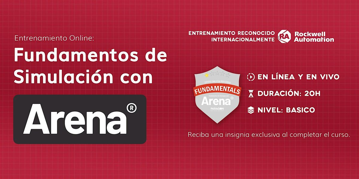 Entrenamiento online fundamentos de simulaci\u00f3n con Arena: 23\/09 - 27\/09