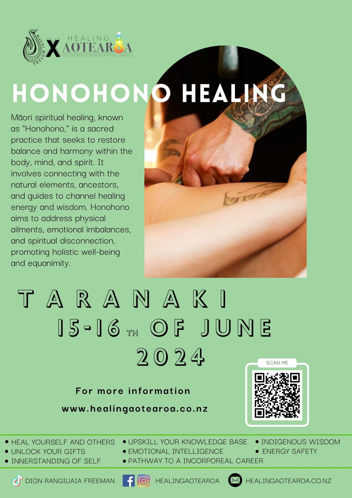 Taranaki Honohono Healing Workshop Tahi