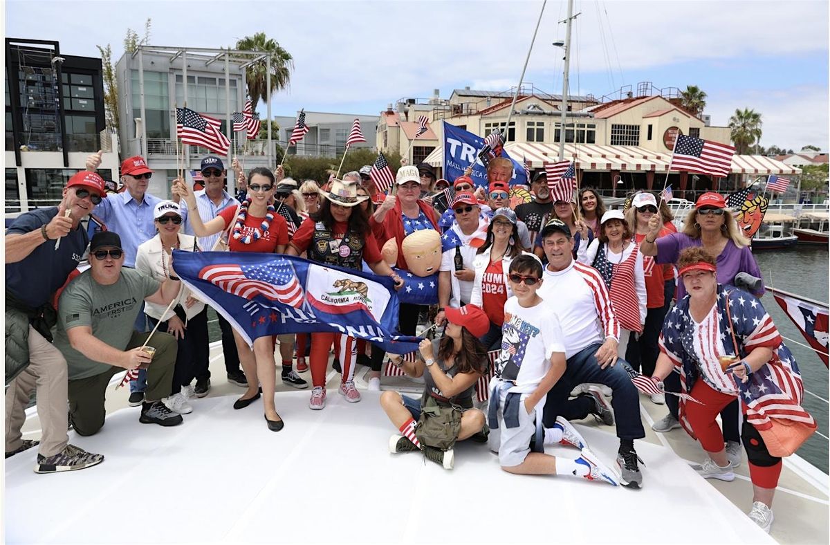 Newport Beach Boat cruise for Trump