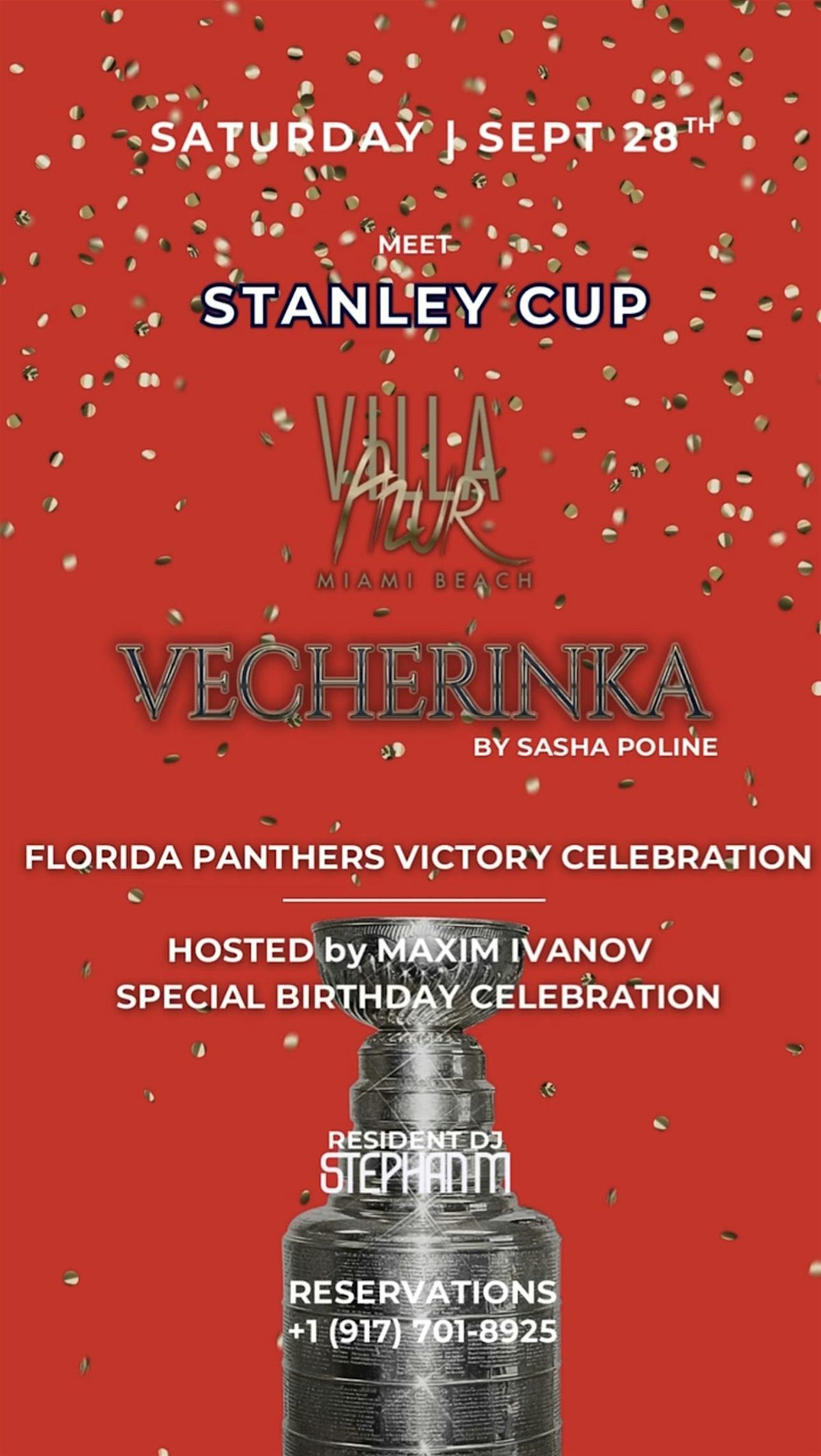 MEET STANLEY CUP DINNER PARTY SASHA POLINE & MAX  SEPTEMBER 28 @VILLA AZUR