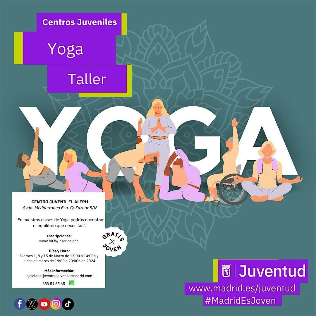 TALLER DE YOGA GRATIS (14-30 A\u00d1OS)