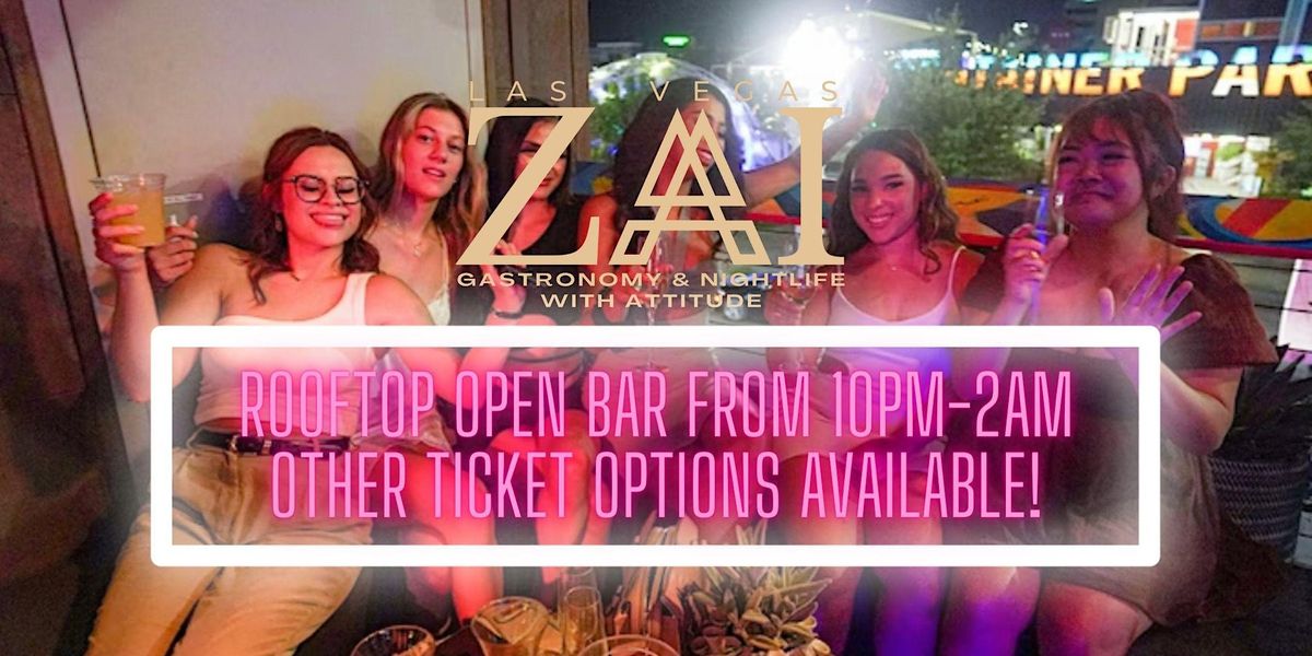 **4 HOUR** Open Bar at Vegas Rooftop Club Entry & Drinks Included